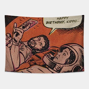 "Happy Birthday, Kiddo" Fan Art comic panel Tapestry