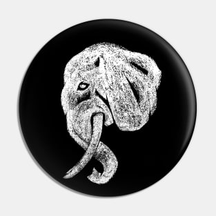 Side profile of an intelligent animal, elephant head in charcoal medium Pin