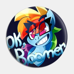 Rainbow Dash Ok Boomer Pin