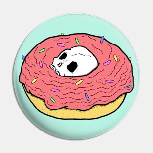 Donut Skull Pin