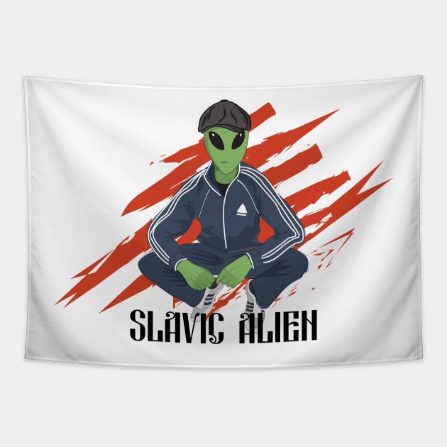 Slavic Alien Tapestry by Catdog