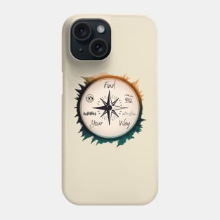 "Find Your Way" Compass Phone Case