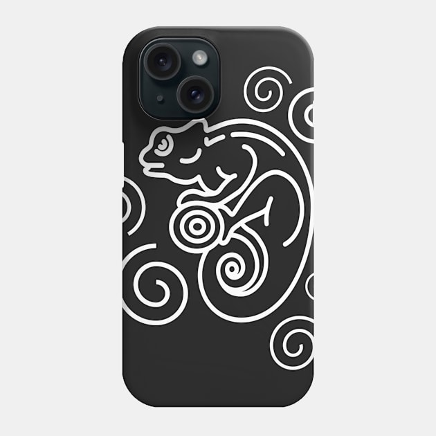 Trippy Psychedelic Chameleon Lizard Phone Case by MeatMan