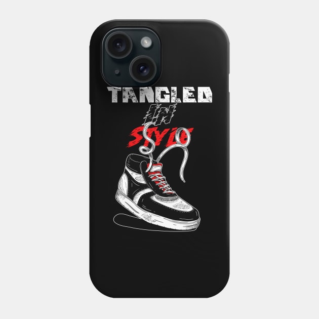 Tangled in Style Sneaker Sneakerhead Phone Case by ThreadSupreme