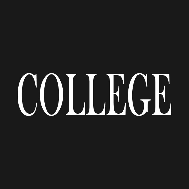 sweatshirt that says college