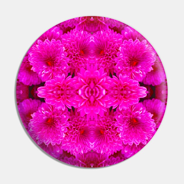 Neon Pink Flowers Pin by Amanda1775