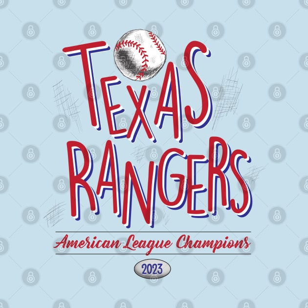 Texas Rangers Baseball Champs 2023 by fineaswine