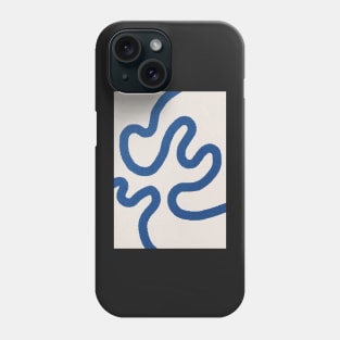 Blue line, Abstract art Phone Case