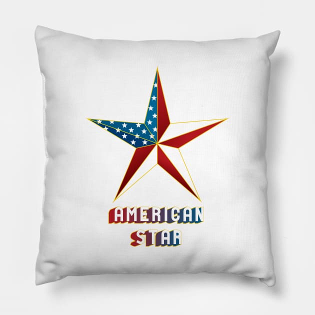 American Star Pillow by Studio_rhoar