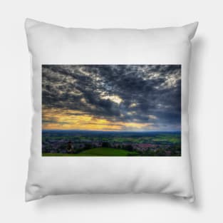 Sunset at Glastonbury Tor Pillow