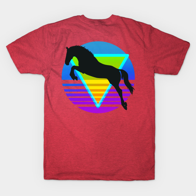 Discover 80s Horse silhouette - 80s Retro - T-Shirt