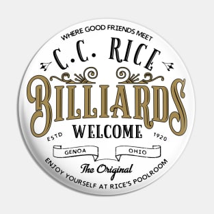 C.C. Rice Billiards Co. Pin