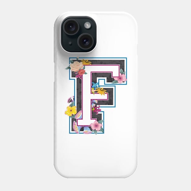 Letter F in varsity style Phone Case by Kisho