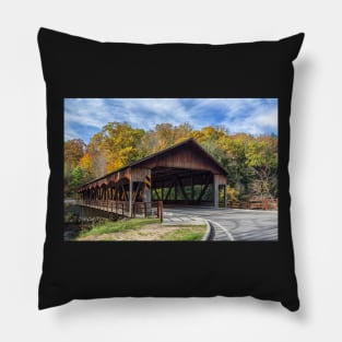 Mohican Covered Bridge Pillow