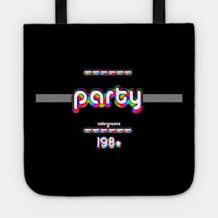 Party 1980 ColorGroove Retro-Rainbow-Tube nostalgia (wf) Tote