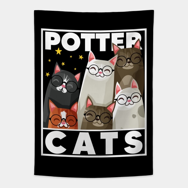 Potter Cats 4 Tapestry by TarikStore