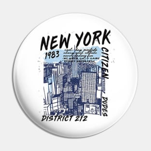 Retro District 212 Pin