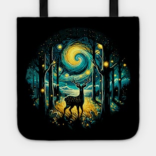 Starry Night Deer Tote