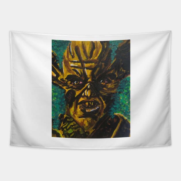 The Floronic Man "Wood Rue" portrait (original) Tapestry by StagArtStudios