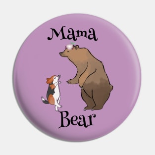 Mama Bear and Baby Beagle Pin