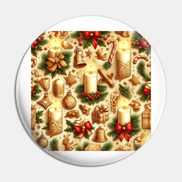 Vintage Christmas design print with candles and presents Pin by clearviewstock