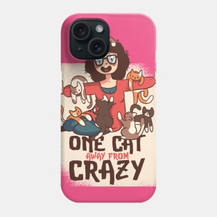 Crazy Cat Lady Graphic Tee Phone Case