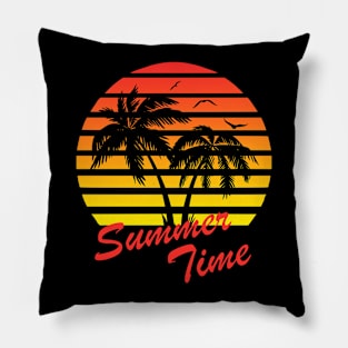 Summer Time Tropical Sunset Pillow