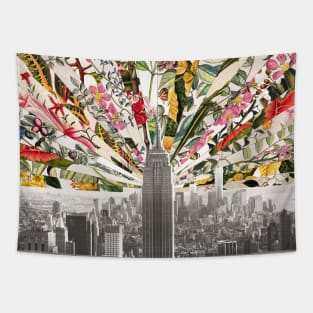 Vintage Blooming New York Tapestry