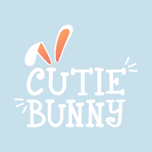 Simple Cutie Bunny Easter Typography T-Shirt