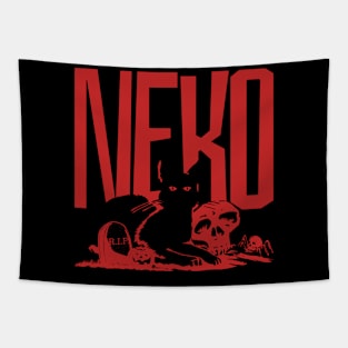 Neko Halloween Black Cat Tapestry