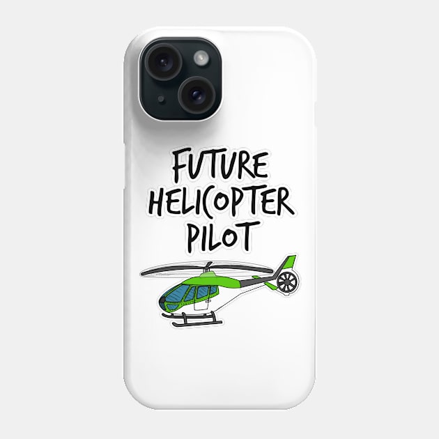 Future Helicopter Pilot Doodle (Green) Phone Case by doodlerob