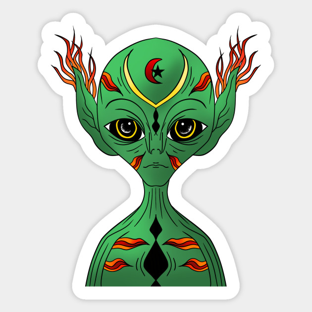 Alien Funny Alien Alien Gift Alien Gift Ideas Sticker Teepublic Au
