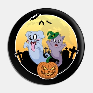 Ghost Pets of the Cemetery Pin