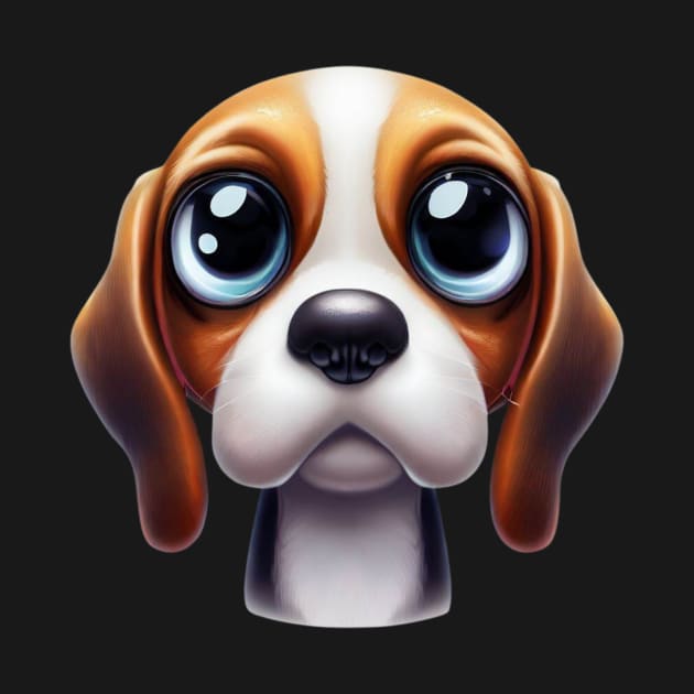 Pawsitivity Beagle by Art By Mojo