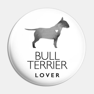 Bull Terrier Dog Lover Gift - Ink Effect Silhouette Pin