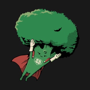 Super Broccoli Vegan Hero by Tobe Fonseca T-Shirt