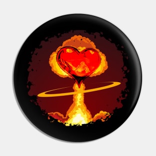 Nuclear Heart Explosion Emotional Affection Design Pin