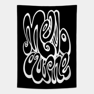 Melbourne lettering - Black and White Chalkboard Tapestry