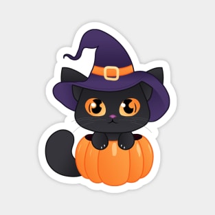 Cat in a Pumpkin Magnet