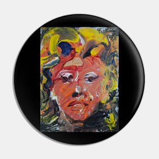 Abstract Expressionist Marilyn Face 411 Pin