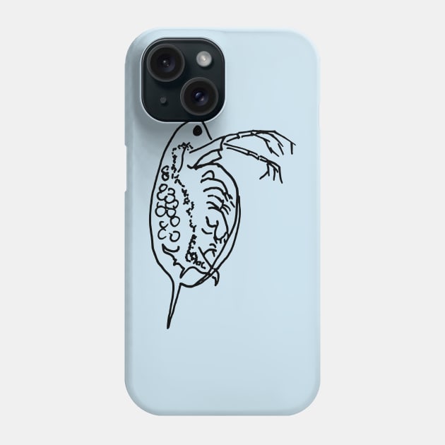 Daphnia Line Art Phone Case by DashingGecko