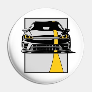 black car yellow stripe Pin