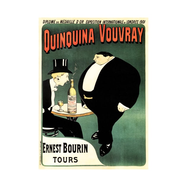 QUINQUINA VOUVRAY French Liquor Aperitif Wine Vintage Advert by vintageposters