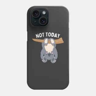 Lazy Koala Nope not Today funny sarcastic messages sayings and quotes Phone Case