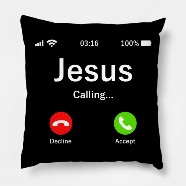 jesus calling Pillow by zeniboo