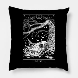 Zodiac sign tarot card Taurus Pillow