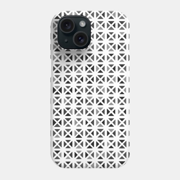 Rounded Triangle Pattern (Grey) Phone Case by John Uttley