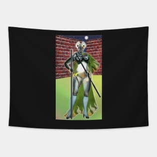 Digital Fantasy Figure Illustration: Cat's Eyes Tapestry