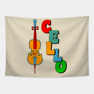 Colorful Cello Tapestry