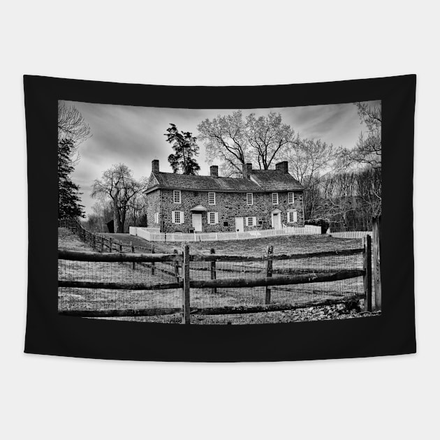 Thompson Neely House In Black And White Tapestry by JimDeFazioPhotography